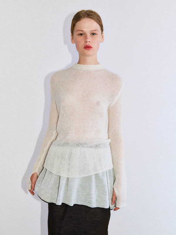 rus Yubi sweater Fine ribbed knit