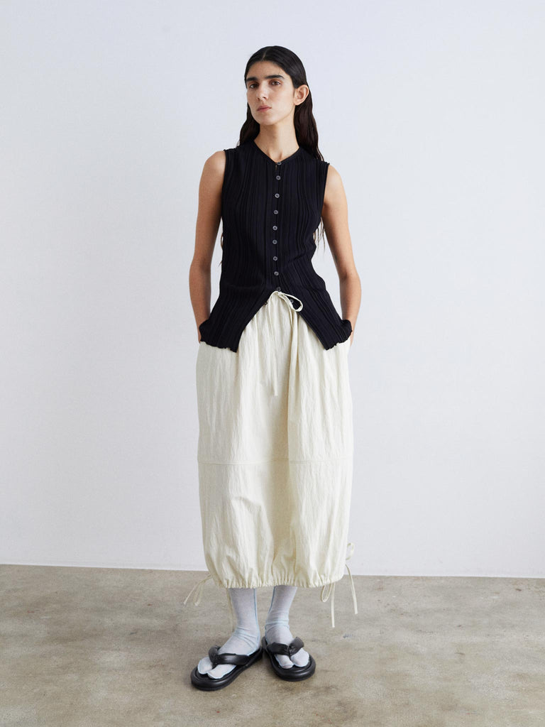 Rus Yuki Vest Ribbed Buttoned Vest