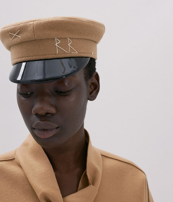 Ruslan Baginskiy Beige Wool Baker Boy Cap • RB United States