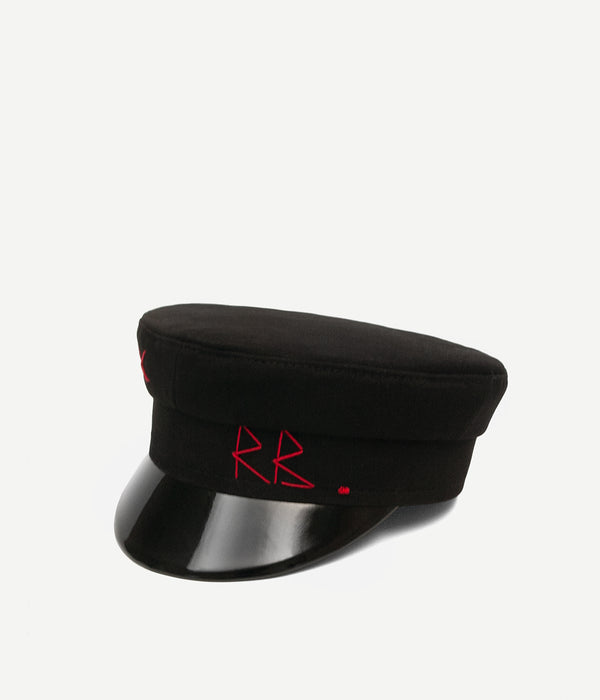 Ruslan Baginskiy Black Cotton Baker Boy Cap • RB United States