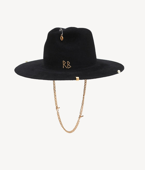 Ruslan Baginskiy Chain Strap Fedora Hat • RB United States