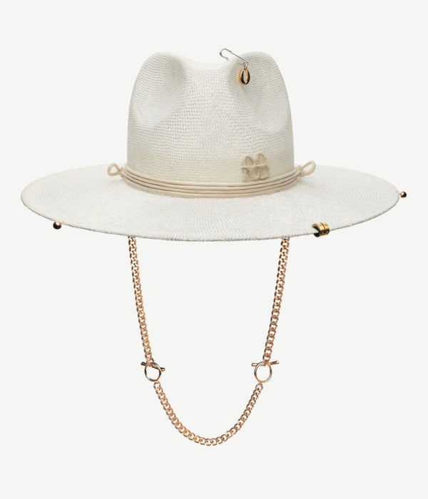 ruslan baginskiy Chain Strap Straw Fedora Hat • RB United States