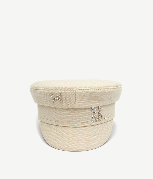 ruslan baginskiy Crystal-embellished Baker Boy Cap • RB United States