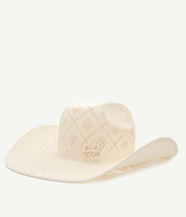 Ruslan Baginskiy Cut Out-Detail Straw Cowboy Hat • RB United States
