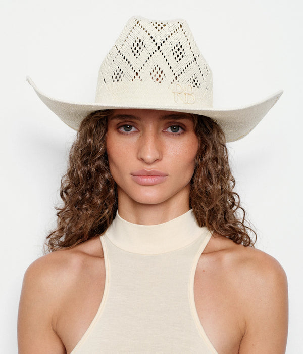 Ruslan Baginskiy Cut Out-Detail Straw Cowboy Hat • RB United States