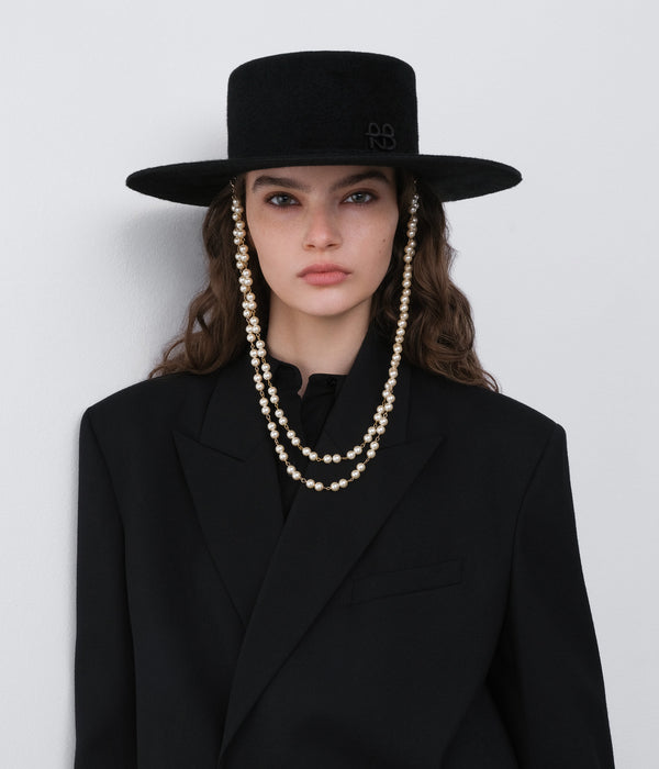 Ruslan Baginskiy Double Chain Strap Canotier Hat • RB United States