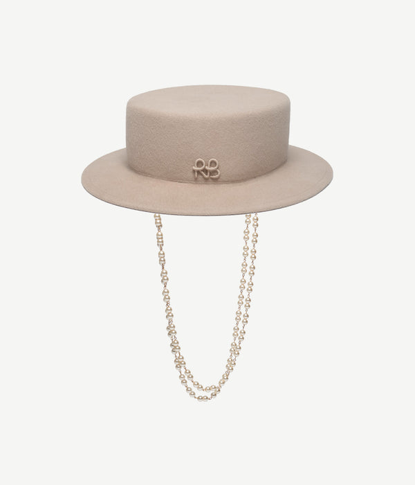 Ruslan Baginskiy Double Chain Strap Canotier Hat • RB United States