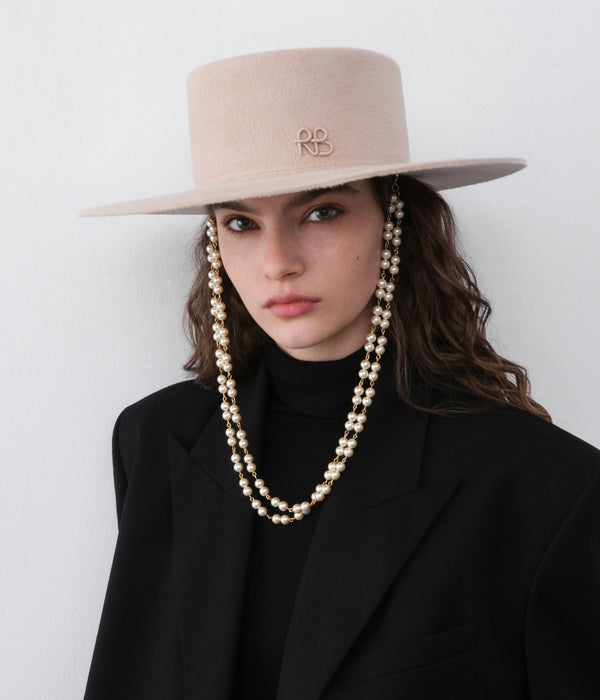 Ruslan Baginskiy Double Chain Strap Canotier Hat • RB United States