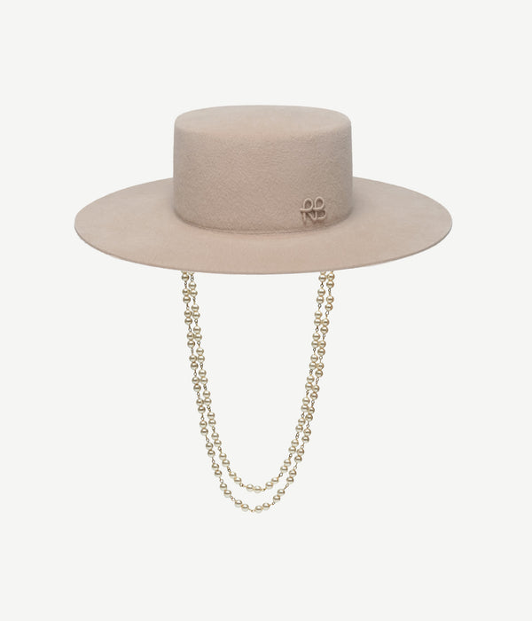 ruslan baginskiy Double Chain Strap Canotier Hat • RB United States