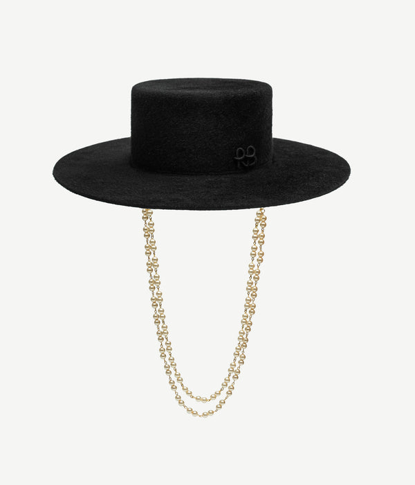 ruslan baginskiy Double Chain Strap Canotier Hat • RB United States