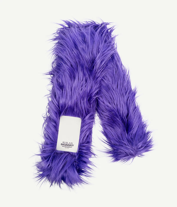 ruslan baginskiy Faux-Fur Logo-Patch Scarf • RB United States