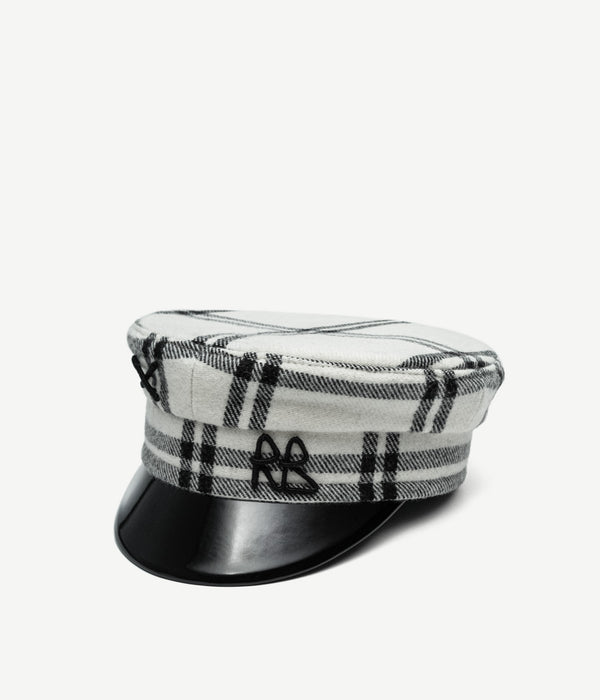 Ruslan Baginskiy Logo-embellished Checked Baker Boy Cap • RB United States