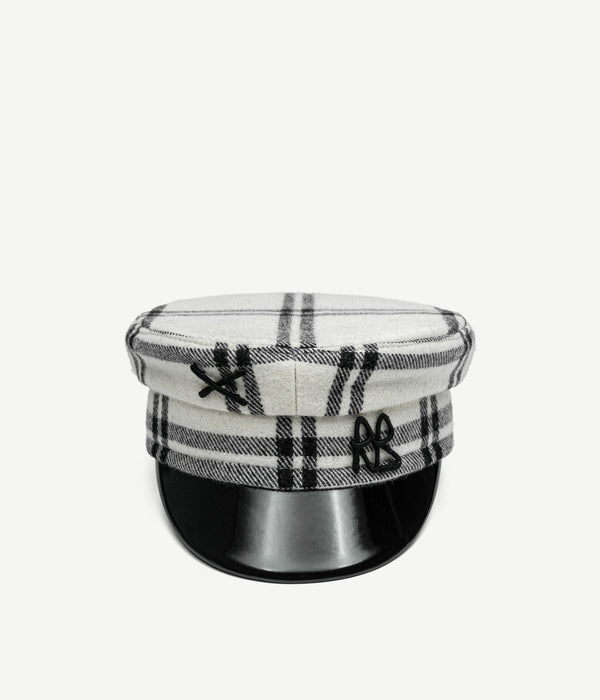 ruslan baginskiy Logo-embellished Checked Baker Boy Cap • RB United States