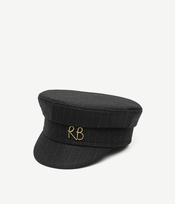 Ruslan Baginskiy Logo-embellished Stripe-Pattern Baker Boy Cap • RB United States