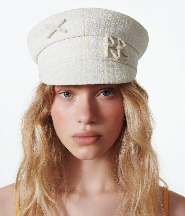 Ruslan Baginskiy Logo-embellished Tweed Baker Boy Cap • RB United States