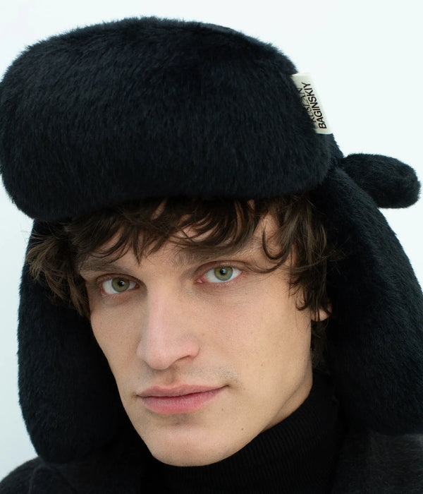 Ruslan Baginskiy Logo-Patch Faux Fur Aviator Hat • RB United States