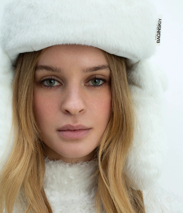 Ruslan Baginskiy Logo-Patch Faux Fur Aviator Hat • RB United States