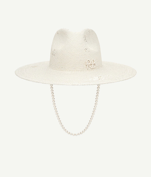 ruslan baginskiy Maxi-pearls Embellished Fedora Hat • RB United States