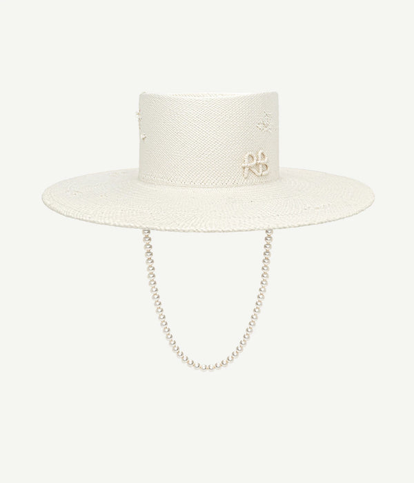 ruslan baginskiy Maxi-pearls Embellished Gambler Hat • RB United States