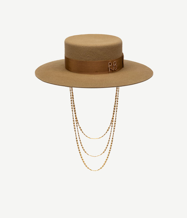 ruslan baginskiy Monogram-embellished Canotier Hat • RB United States