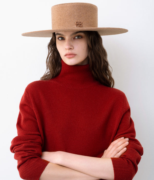 Ruslan Baginskiy Monogram-embellished Canotier Hat • RB United States