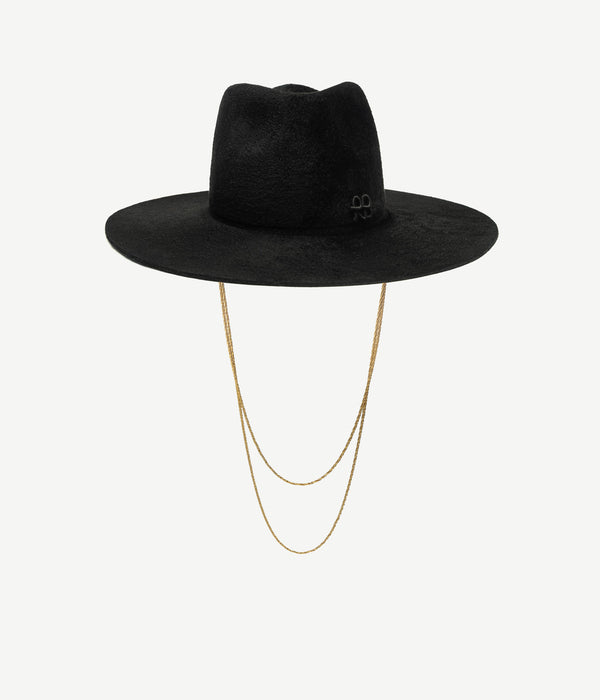 ruslan baginskiy Monogram-embellished Fedora Hat • RB United States