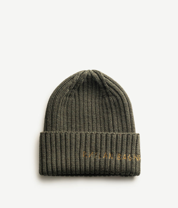 ruslan baginskiy Monogram-embroidered Wool Beanie • RB United States
