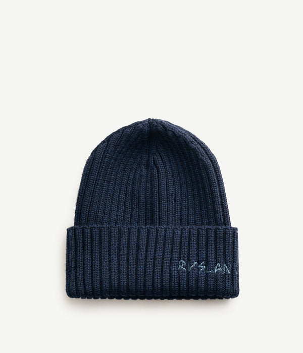ruslan baginskiy Monogram-embroidered Wool Beanie • RB United States