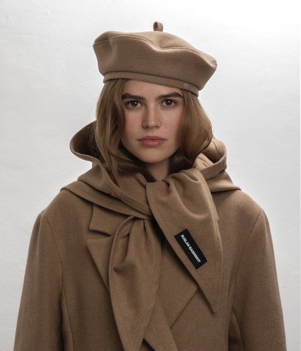 Ruslan Baginskiy Monogram-embroidered Wool Beret • RB United States