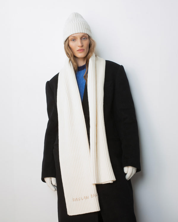 Ruslan Baginskiy Monogram-embroidered Wool-blend Beanie • RB United States