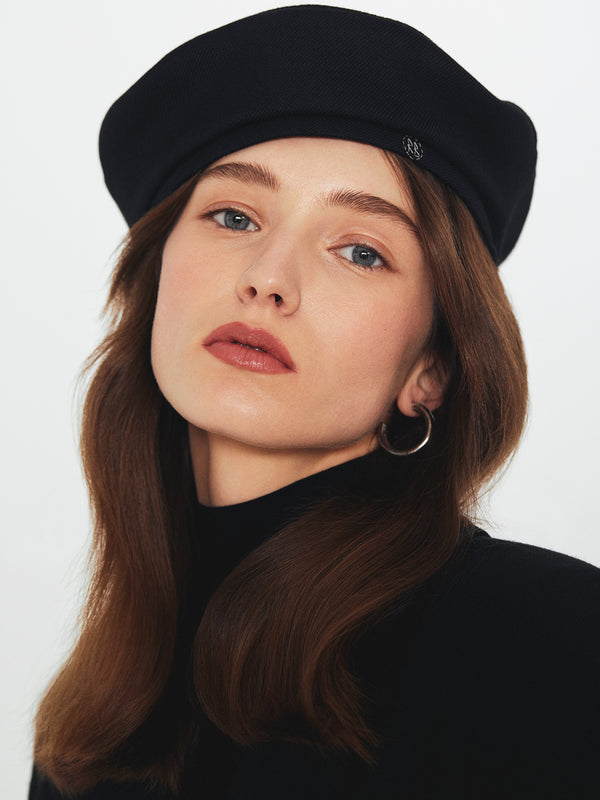 Ruslan Baginskiy Monogram-embroidered Wool-blend Beret • RB United States