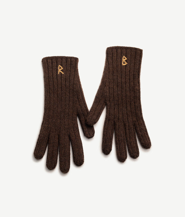 ruslan baginskiy Monogram-embroidered Wool Gloves • RB United States
