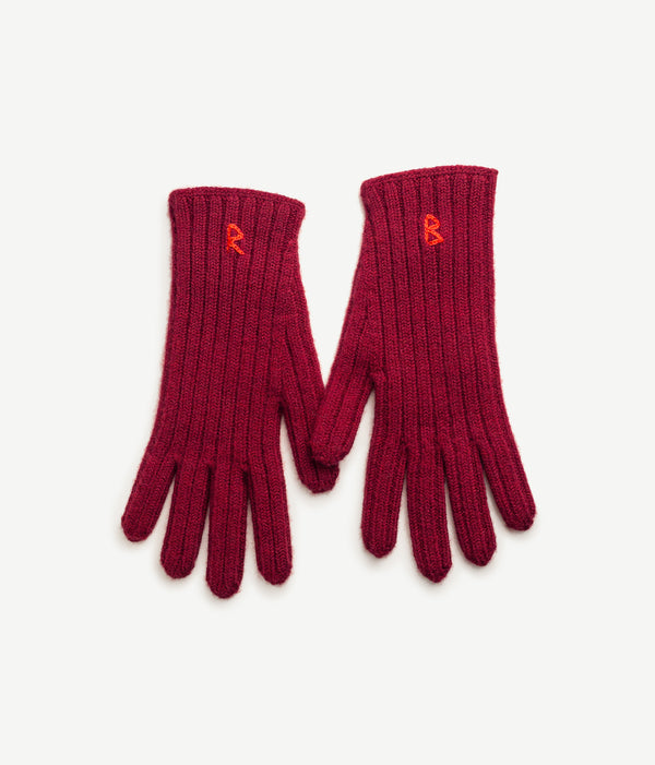 ruslan baginskiy Monogram-embroidered Wool Gloves • RB United States
