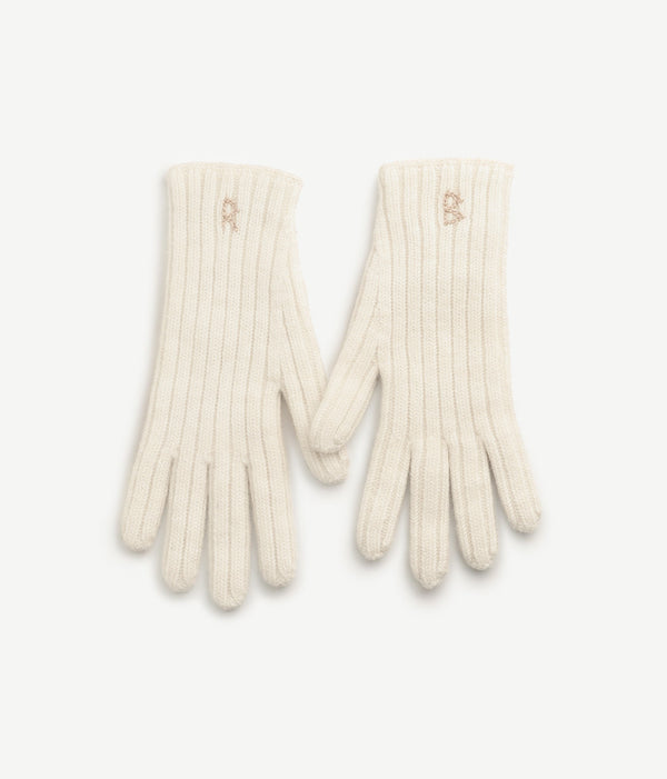 ruslan baginskiy Monogram-embroidered Wool Gloves • RB United States