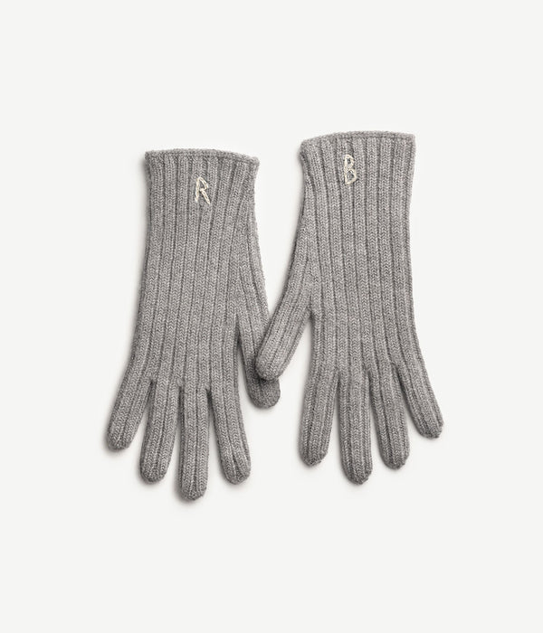 ruslan baginskiy Monogram-embroidered Wool Gloves • RB United States