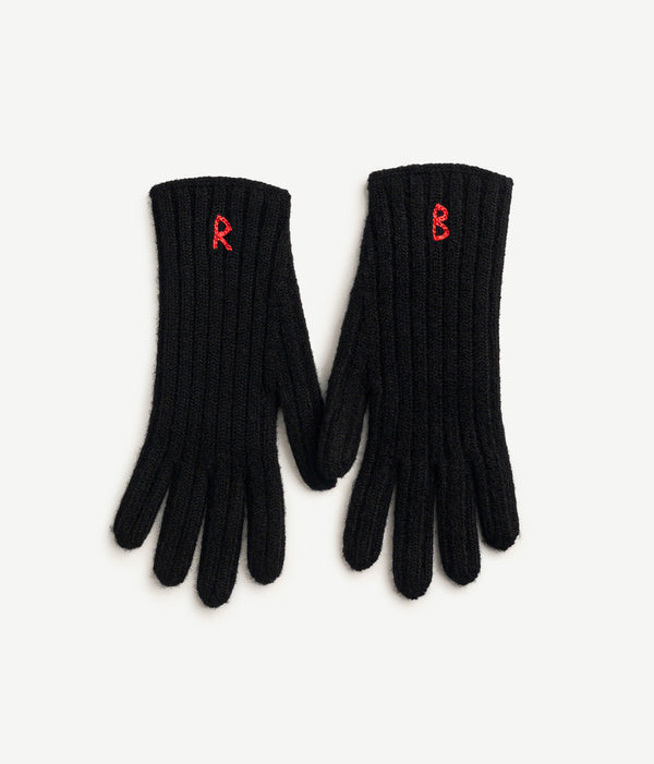 ruslan baginskiy Monogram-embroidered Wool Gloves • RB United States