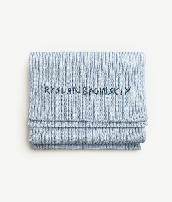 ruslan baginskiy Monogram-embroidered Wool Scarf • RB United States