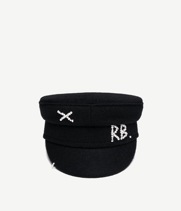 ruslan baginskiy Pearls-embellished Baker Boy Cap • RB United States