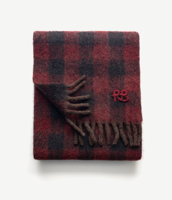 ruslan baginskiy RB-Logo fringed alpaca-blend scarf Max • RB United States