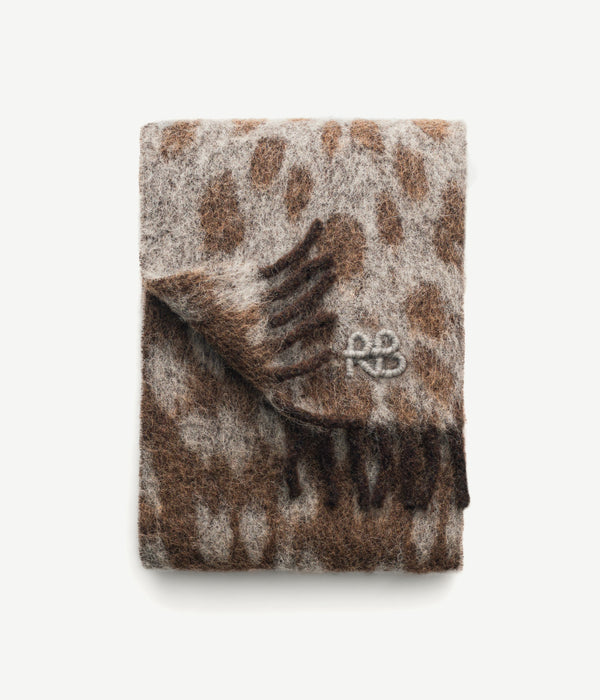 ruslan baginskiy RB-Logo fringed alpaca-blend scarf Max • RB United States