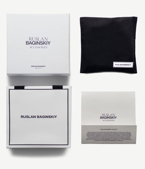 Ruslan Baginskiy Set Of Two Necklaces — Sunflower And Monogram Logo • RB United States