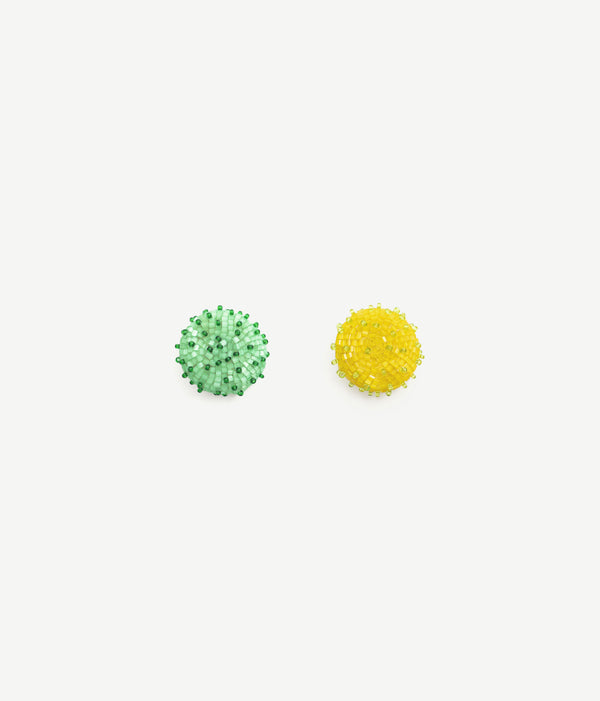 ruslan baginskiy SKARBY Yellow and Mint Beaded Earrings • RB United States