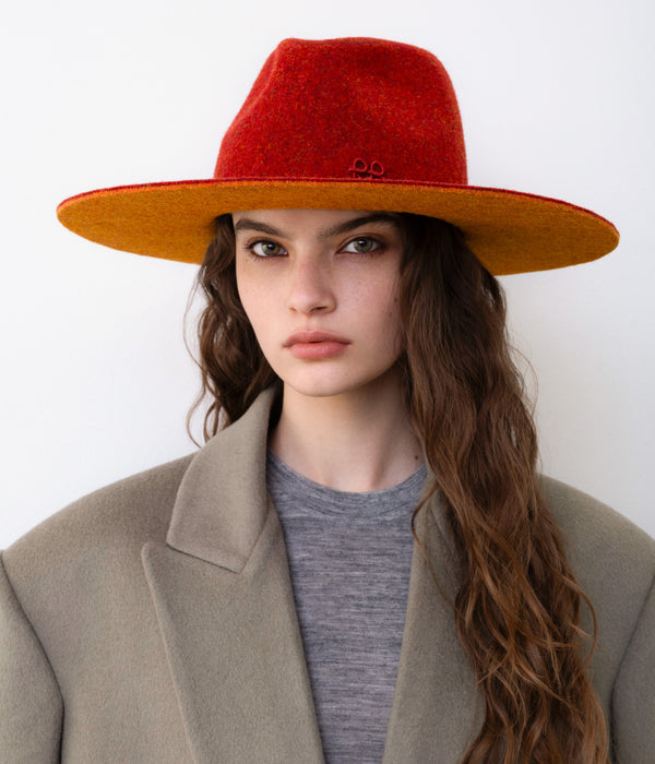 Ruslan Baginskiy Two-colored Fedora Hat • RB United States