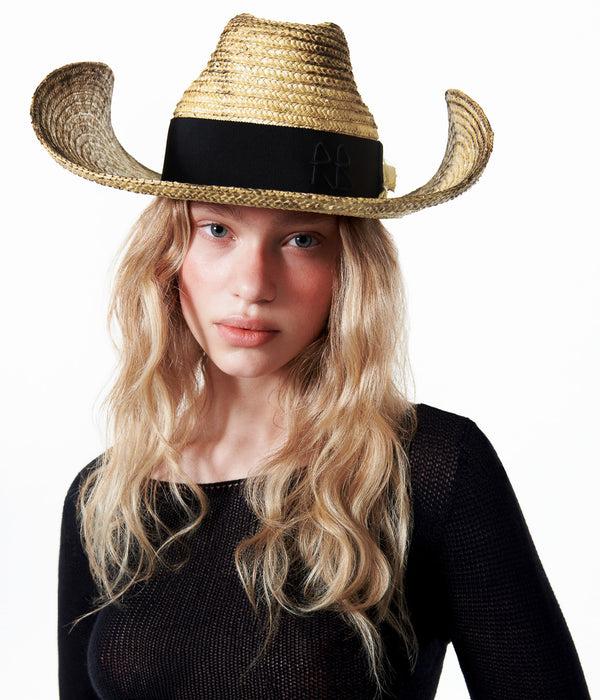 Ruslan Baginskiy Wheat Spikes Embellished "Sunburnt" Cowboy Hat • RB United States