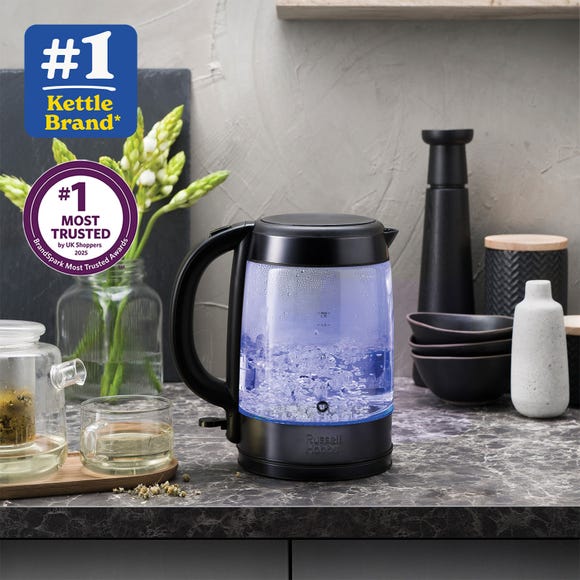 Russell Hobbs Illuminating Glass Kettle Matte Black