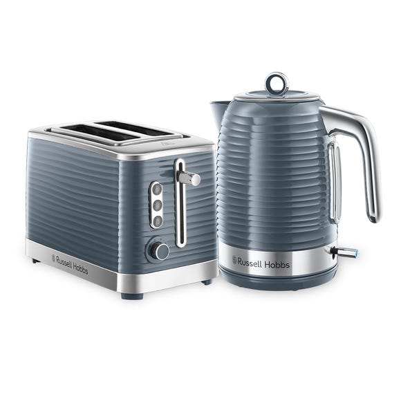 russell hobbs Inspire Kettle and Toaster Set Grey 2 Slice