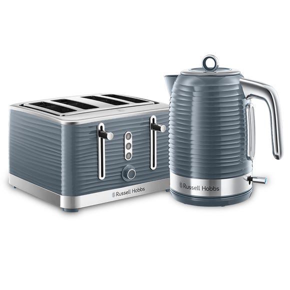 russell hobbs Inspire Kettle and Toaster Set Grey 4 Slice