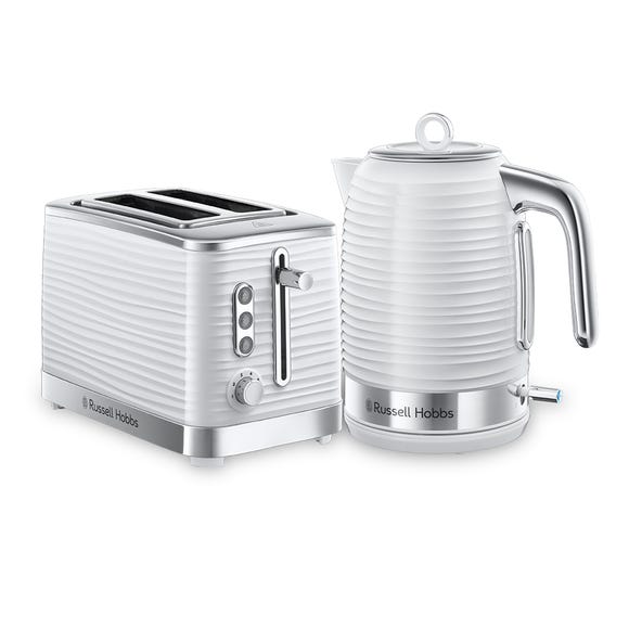 russell hobbs Inspire Kettle and Toaster Set White 2 Slice