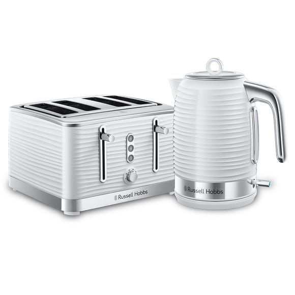 russell hobbs Inspire Kettle and Toaster Set White 4 Slice