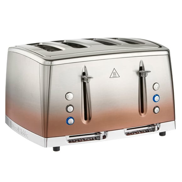 Russell Hobbs Luna Eclipse Copper Sunset Kettle And 4 Slice Toaster
